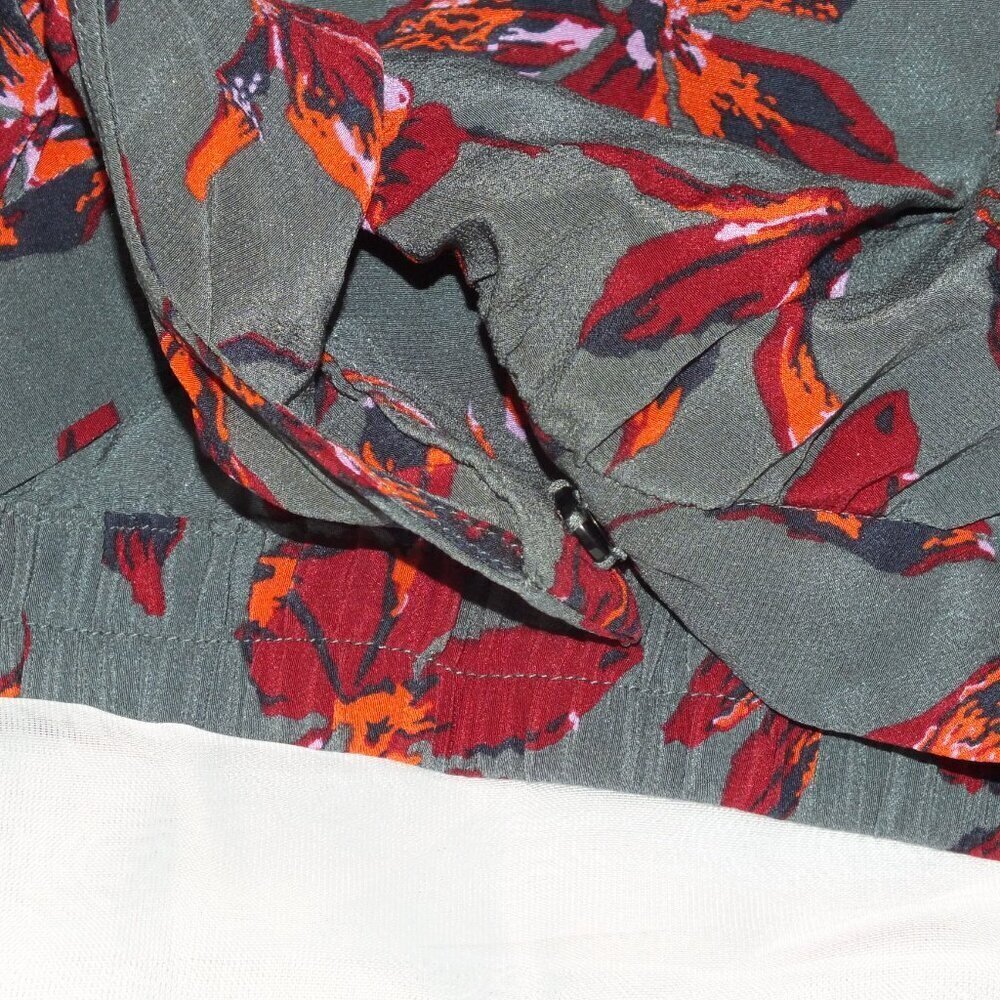 Madewell Cropped 100% Silk Floral Tie Top Size XS - Picture 10 of 13